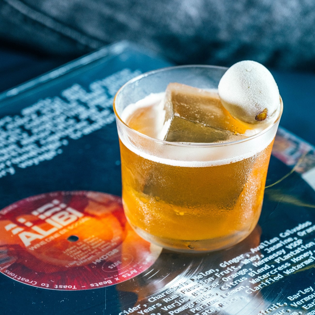 Alibi signature cocktail menu at Cordis, Hong Kong